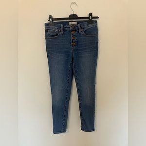 Madewell 9” mid rise skinny crop denim